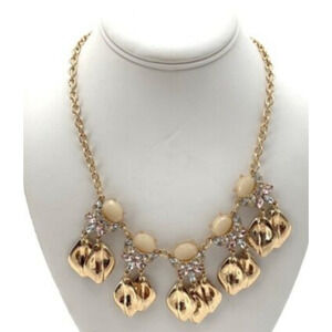 INC Gold-Tone Statement Bib Necklace NEW 19”